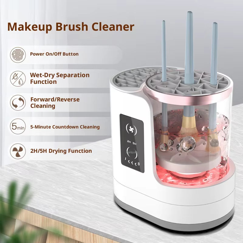 Makeup Brush Cleaner Electric Drying and Brush-Washing a Fully Automatic Cleaning Tool That Doesn'T Damage the Bristles