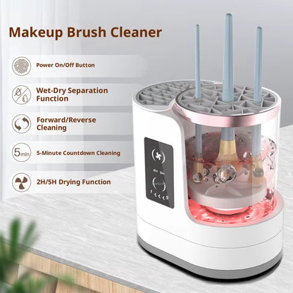 Makeup Brush Cleaner Electric Drying and Brush-Washing a Fully Automatic Cleaning Tool That Doesn'T Damage the Bristles